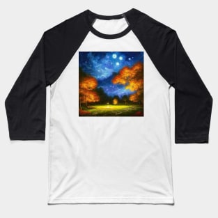 Starry Night Garden Baseball T-Shirt